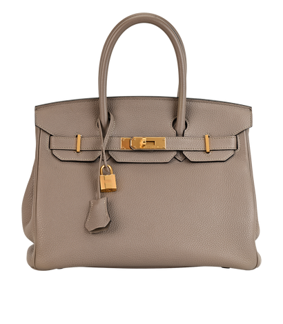 Birkin 30 In Togo Gris Asphalt, £14,000, Handbags, Grey, Leather, Front view